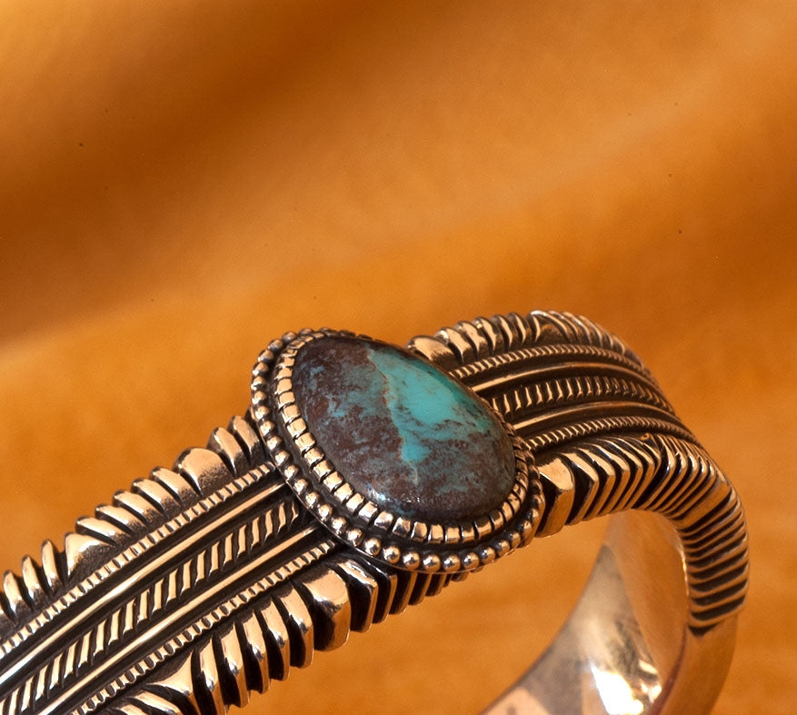 Bisbee Turquoise Bracelet by Ron Bedonie